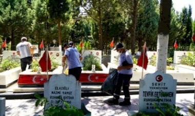 Şehitlik ve Mezarlıklarda Bayram Temizliği