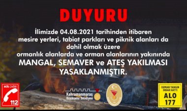 Orman Yangınlarına Ateş Tedbiri