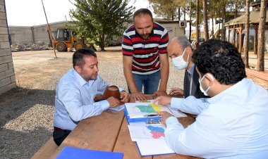 Başkan Okay Fen İşleri Şantiyesini Ziyaret Etti