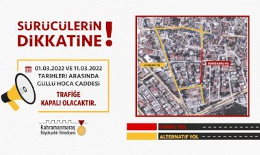 Büyükşehir’den Alternatif Güzergâh Uyarısı