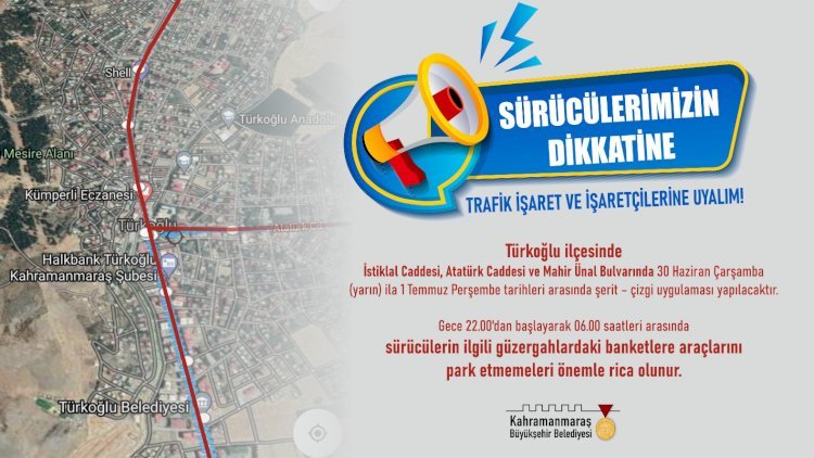 Türkoğlu’nun 3 Caddesi İçin Park Uyarısı!