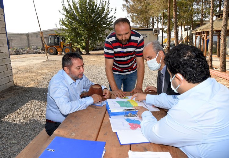 Başkan Okay Fen İşleri Şantiyesini Ziyaret Etti